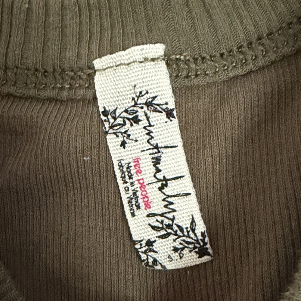 Free People Olive Ribbed Tank - Picture 2 of 3